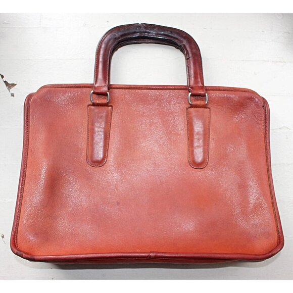 Coach Vintage - 1970s RUST Slim Satchel - NYC Factory, Talon Zipper - Picture 8 of 13